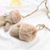 Winter Hanging Neck Soft Cute Kids Gloves Knitted Mittens Thick Warm