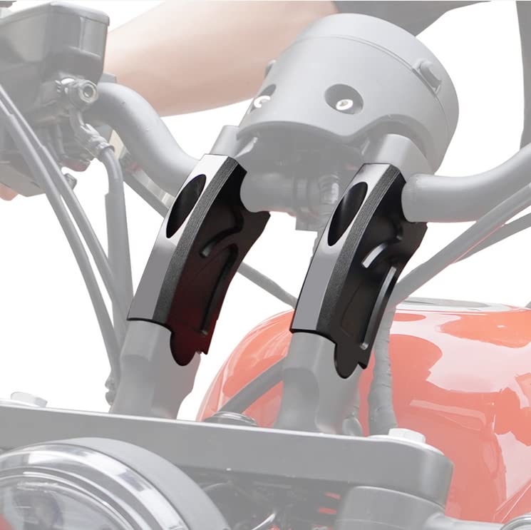 Motokano Rebel 250 500 Applicable CNC Aluminum Handlebar Riser 8.5cm Up Near 2.5cm (Black)