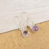 Ametrine Gemstone 925 Sterling Silver Purple Flower Drop Earrings 1.50" Jewelry For Women EE-54-23