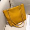 Lychee Pattern Medium Tote Bag Simple and Versatile Shoulder Bag Korean Women's Shopping Bag