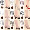 1 Pair Women Shoeslaces For High Heels Shoes Decoration Buckle Lazy Shoelaces Elastic Band Anti Falling Heel Non-Slip Belt Strap