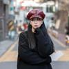 Mode PU Leder Hüte für Männer Frauen Winter Warme Leder Zeitungsjunge Mütze Weiblichen Koreanischen Retro Achteckige Künstler Maler Cabbie baskenmütze