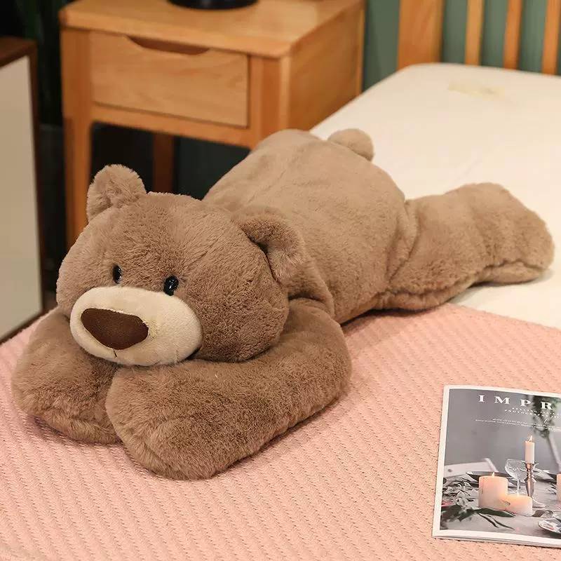 Bear Plush Cute Toy Hug Pillow With Prone Design Suitable For Childrens Gifts