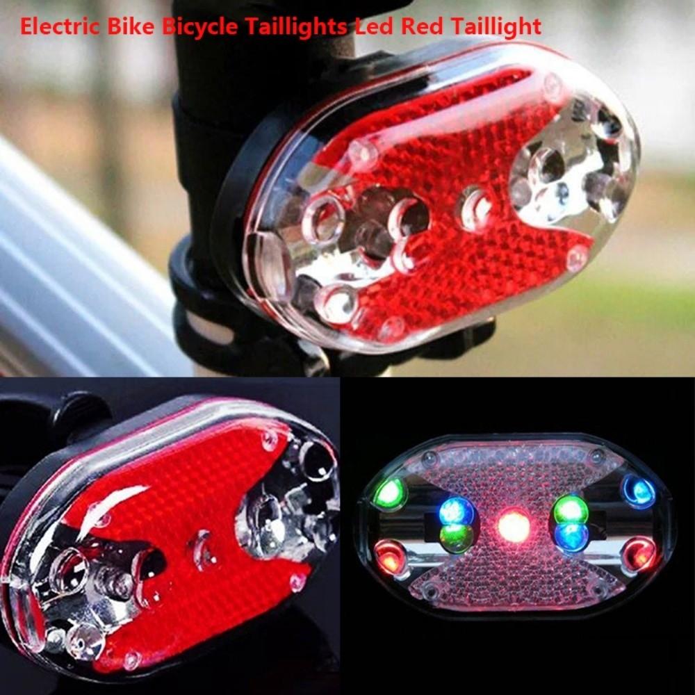 2 Colors Electric Bike Bicycle Taillights  For Bicycle Battery Power Cycling Accessory