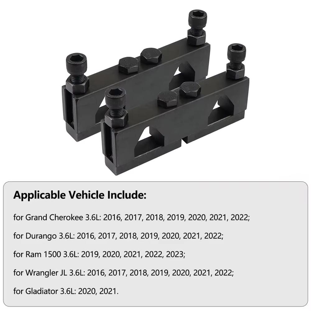 2025200090 Two Pieces Camshaft Holding Tool Cam Locking Timing Tool For Chrysler 3.6L Upgrade PHEV WD WK JL DT Engines Black