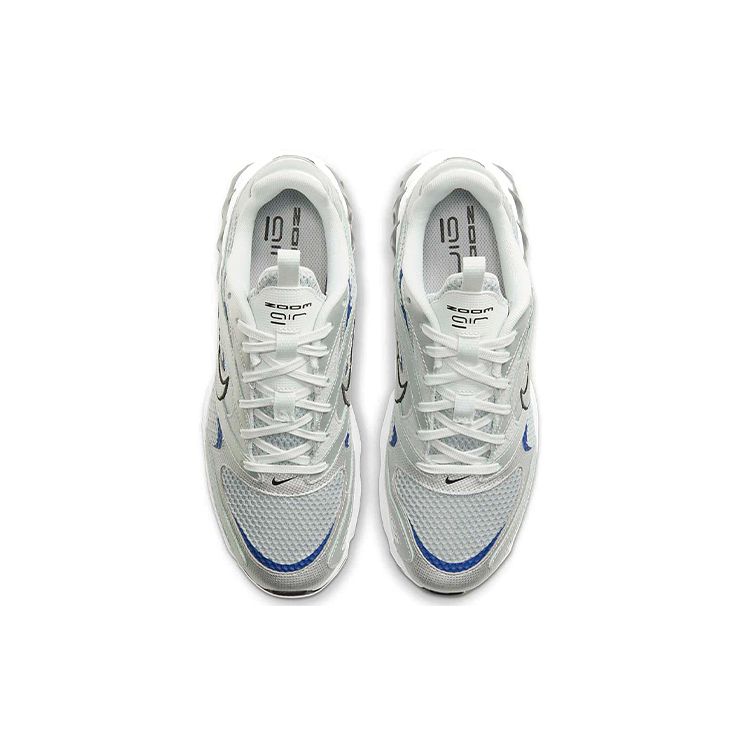 Nike Zoom Air Fire Comfortable Trendy Shock Absorption Non-Slip Low-Top Marathon Running Shoes Women Sneaker White Silver CW3876-001