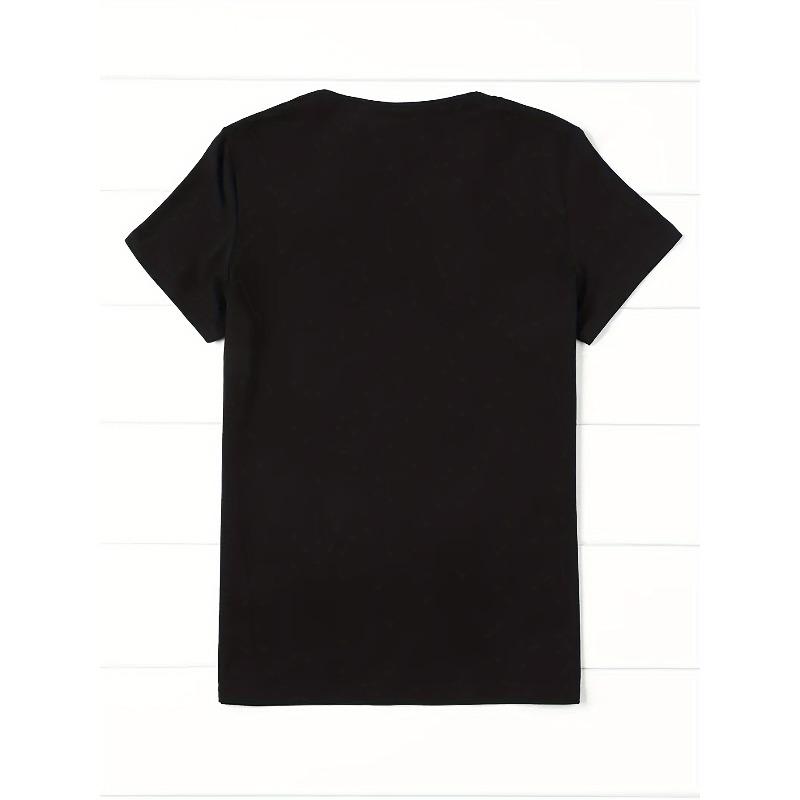 Womens There Their Theyre Letter Print Crew Neck Short Sleeve Casual T Shirt Spring Summer Daily Wear Top