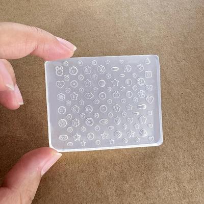 3D Buttons Nail Art Silicone Mold Reusable Soft DIY Mini Button Nail Decor Mould for Salon Home Manicure Beginners