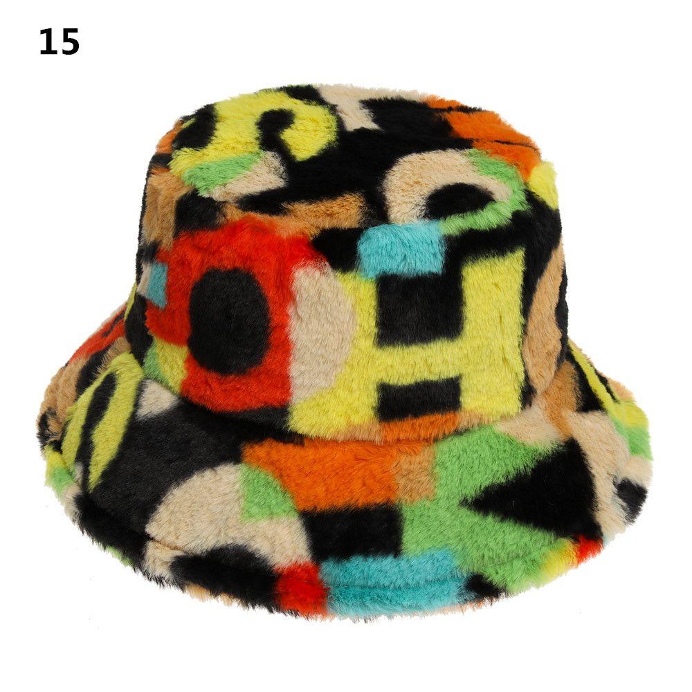 

Outdoor Sunscreen Soft Casual Faux Fur Sun Cap Fisherman Cap Bucket Hat Panama Hat