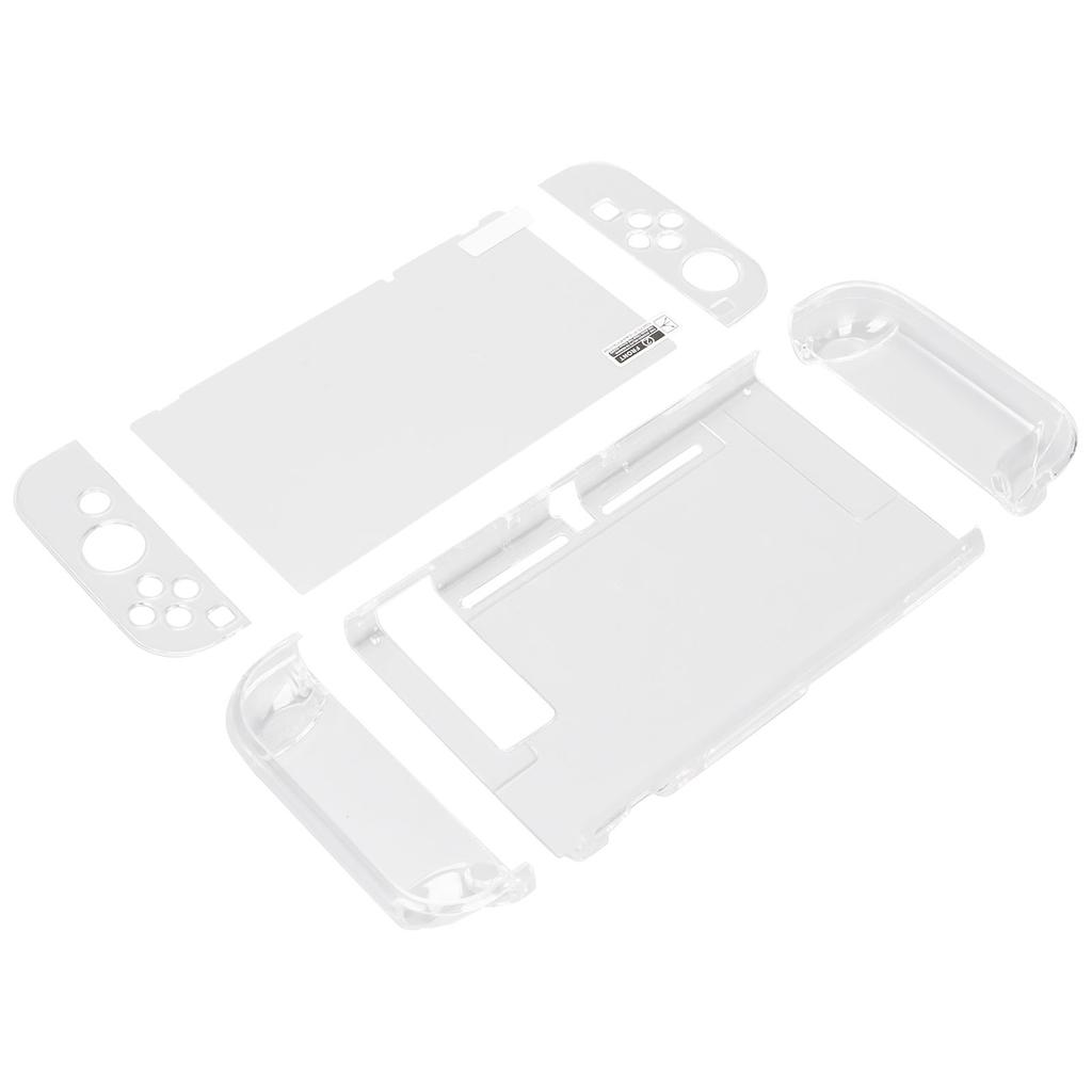 Game Console Protective Cover PC Transparent Thin Gamepad Shell Case With Screen Protector for Switch