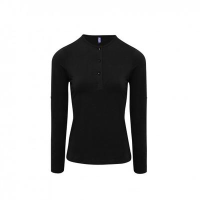 Womens/Ladies Long John Roll Sleeve Tee