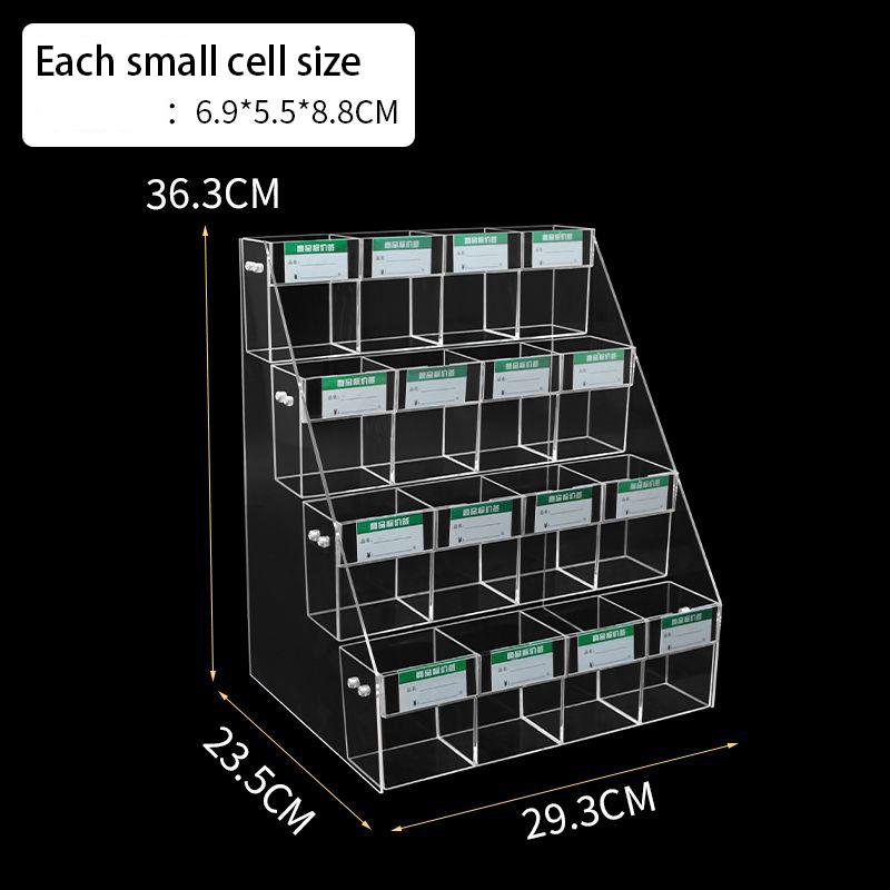 Acrylic Pen Display Stand With Price Slot Supermarket Stationery Store Pen Holder Pencil Neutral Pen Ladder Pagoda Rack Shelf
