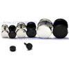 Round Titanium Steel Stud Earrings/European and American Style Men's Black Hip-hop Rock Titanium Steel Earrings Dumbbell Earrings [2076]
