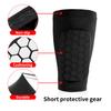 Short Calf Protection Sleeves, Honeycomb Anti-Collision Shin Guard, Durable Breathable Sports Calf Support for Soccer Training