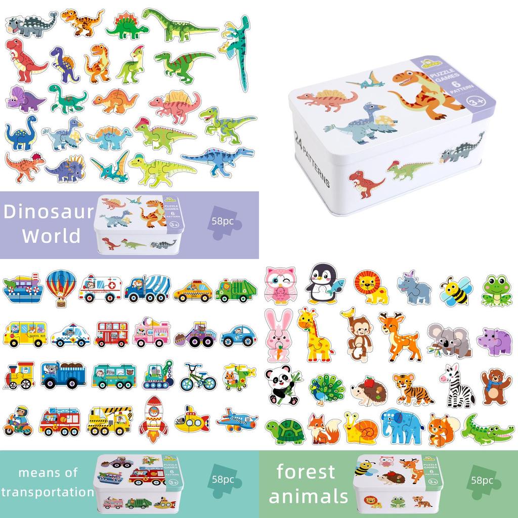 Wooden Infant Sixinone Puzzle With Educational Matching For Early Learning Development