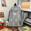 Schoolbag Japanese INS striped backpack 1011 spring/summer new campus high-aesthetic student backpack for women, lightweight small backpack