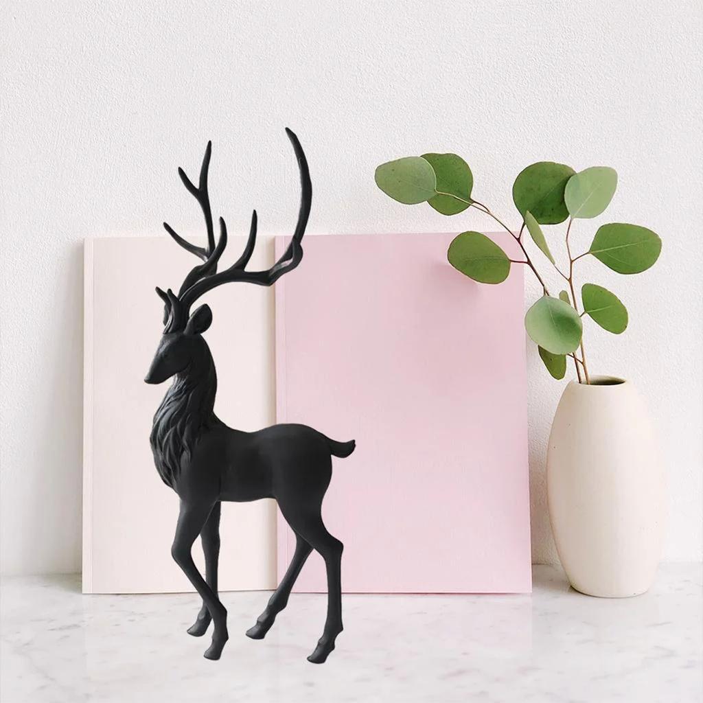 Creative Craft Deer Decoration Holiday Tabletop Ornaments Sculpture For Standing
