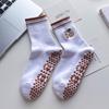 Women's Mid-Calf Yoga and Pilates Non-Slip Socks with Cartoon Shark Embroidery