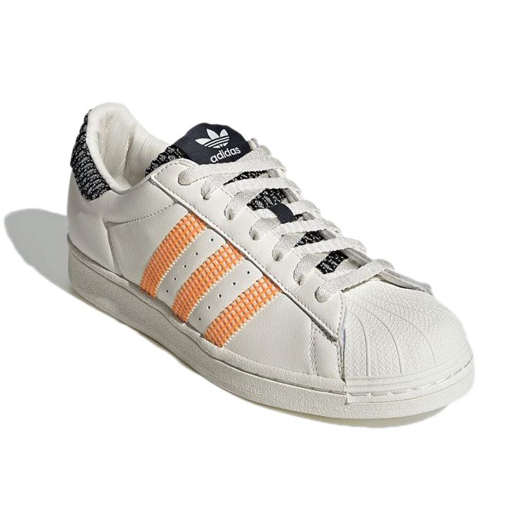 Adidas Superstar Off White Orange Rush Unisex Sneakers Cloud-White GZ4376