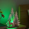 Christmas Party Supplies Wooden Tree Table Decor with LED Light, Rustic Standing Sign Seasonal Home Accessories Reindeer Santa Claus for Holiday