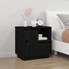 VidaXL Bedside Table Black 50x34x50 Cm Solid Pine Wood 814487