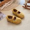 Children's fashion casual leather shoes 2025 summer new girls cute Velcro sandals medium and older children's non-slip leather shoes