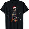 Christmas Lights Doberman T Shirt Cute Gifts for Dog Lovers T-Shirt