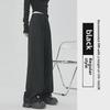Women's High-Waist Black Wide-Leg Suit Pants - Autumn Casual, Slim, & Straight Leg Fit