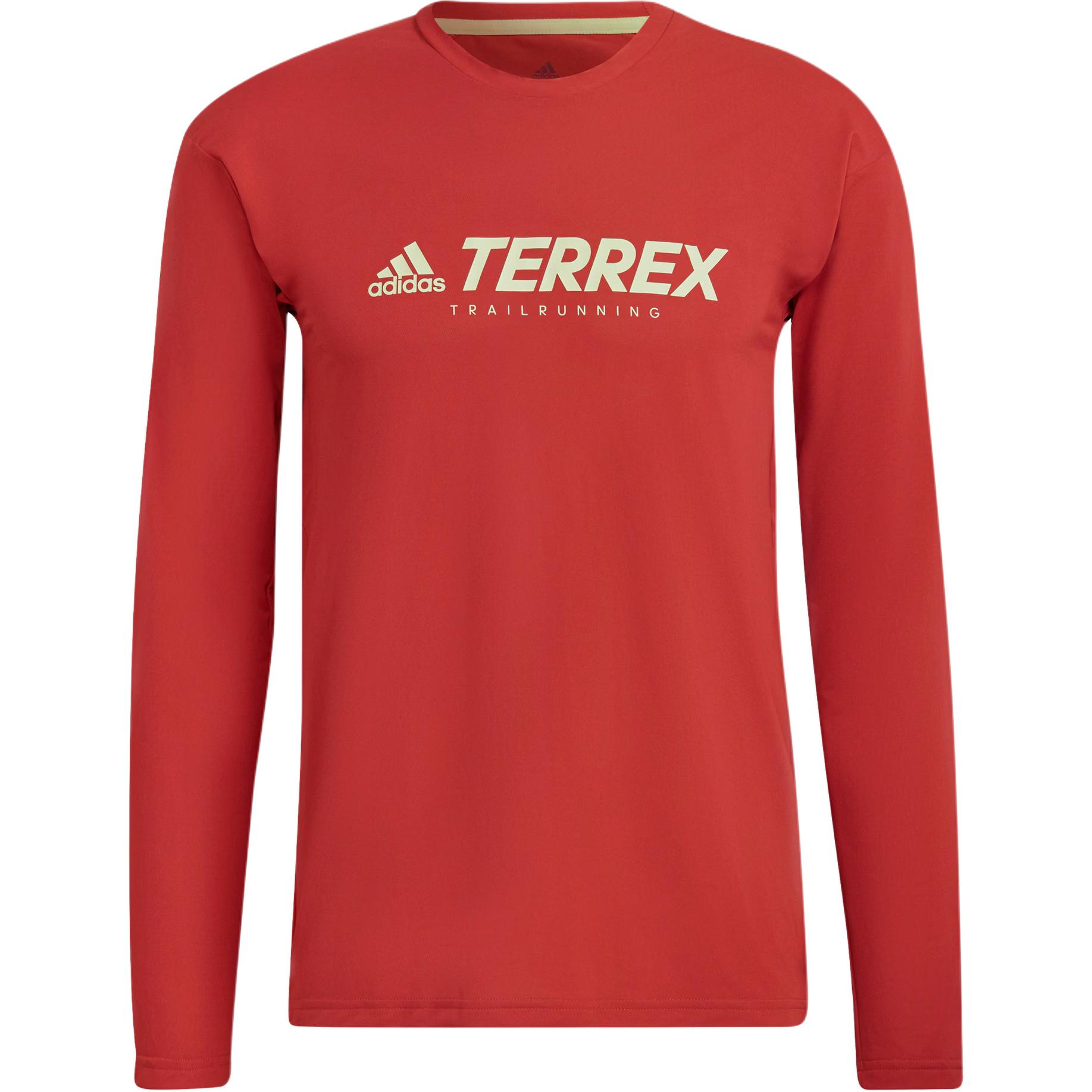 

Adidas Дышащая тренировочная футболка с длинным рукавом, унисекс, красная HA7568 L