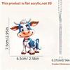 Endearing Cartoon Cow Acrylic Car Accessory For Home Decoration And Holidays