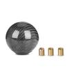 Real Carbon Fiber Universal Car Gear Shift Knob Head Shifter Lever Aluminum Round Ball Shape M8x1.25 M10x1.25 M10x1.5