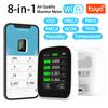 Professional 8 In 1 WIFI Air Quality Monitor CO2 HCHO TVOC PM1.0 PM2.5 PM10 Tester Temperature Humidity Meter Carbon Dioxide Multifunctional Detector