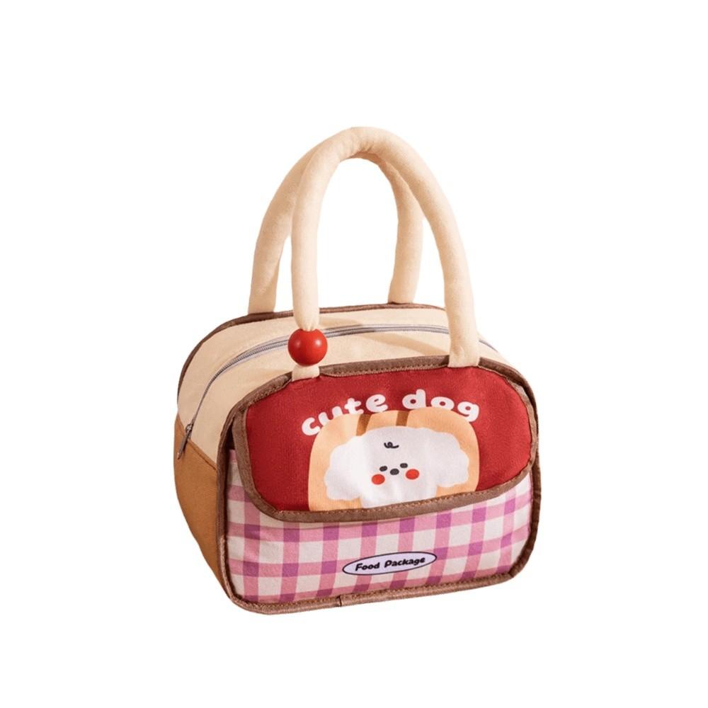 

Large Capacity Lunch Bag Thickened Thermal Bag Cute Lunch Box Food Storage розовый