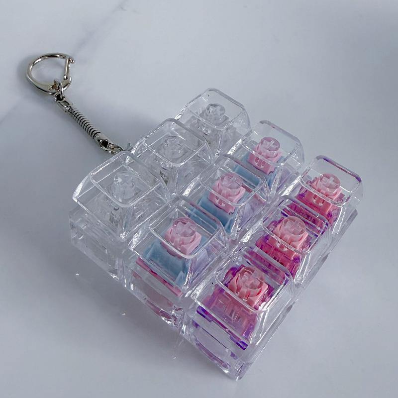 1/2/3/4/9 Tasten Tastatur Spielzeug Tastenkappe Schlüsselanhänger Stressabbau Fingerspitzen Gadget Dekompression Spielzeug Klicker Spielzeug