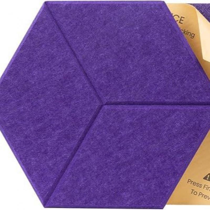 12Pcs Self-adhesive Hexagonal Acoustic Panels Acoustic Foam Panels Y-shaped Liner Design Absorbs Noise and Eliminates