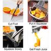 304 Stainless Steel Hand Press Squeeze Juice Extractor for Orange / Lime / Grapefruit with Dipped Plastic Handle