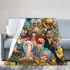 Luffy Anime Blanket  Flannel Throw Blanket Bedding Couch Portable Ultra-Soft Warm Bedspreads,
