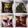 WOW Illidan Cushion Cover Decor Hot Game Hero Printed Pillow Covers for Sofa Home Pillow Case Super Soft Short Plush Pillowcase