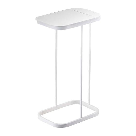 Yamazaki Jitsugyo 7552 Separated Garbage Bag Holder, White, Approximately W22 x D33 x H55cm, LUCE Trash Can, Easy to Remove Garbage Bags