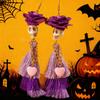 Halloween Skeleton Bride Skull Earrings for Women Tassel Ear Dangle Gothic Drop Earrings Festival Party Jewelry Gift