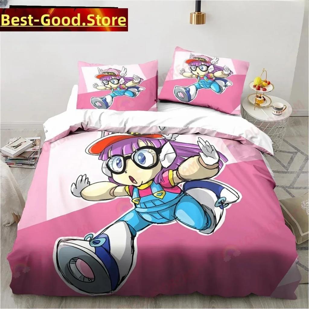 New Adorable Lovely Carton DR S-Slump Arale Anime Beding Set Shet King Twin Double Child Beding Set Mircofiber or Polyester Soft Duvet Cover