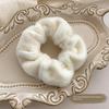 White Plush Hair Ring Elastic Band Headband with Ball - Autumn/Winter Accessories for Women