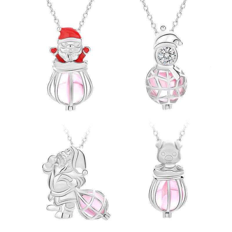 Women's S925 Silver Aromatherapy Magic Box Necklace - Christmas Gift Hollow Pendant