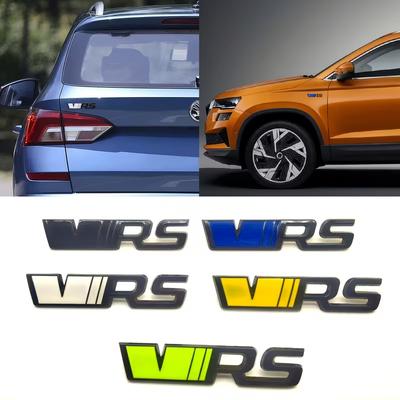 1pc 3D Metal VRS Emblem Decal Fit for Kamiq Superb Octavia Rapid Kodiaq Karoq Fabia