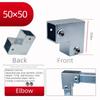 50mm Square Tube Connector Weld-Free Assembly Thickened Structure Tube Joint Bracket Galvanized Steel Multiway Connection