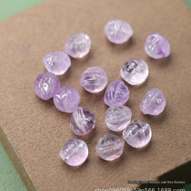 Carved 11x12mm Tortoiseshell Purple Crystal Beads for DIY Necklace, Bracelet, Earrings, and Pendant Accessories