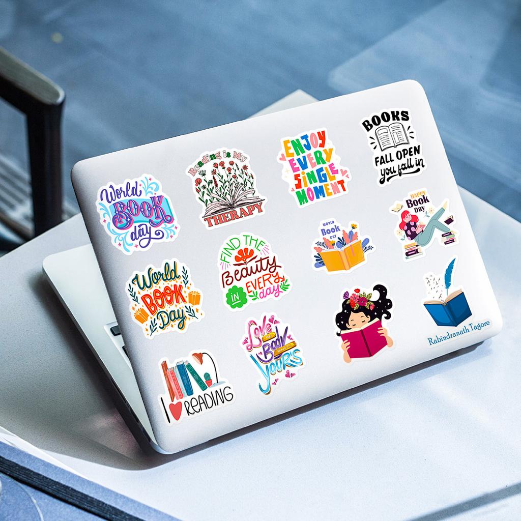 50 Books Reading Stickers New Products Computer Mobile Phone Tablet Computer Decoration Book Reading Graffiti Decoration