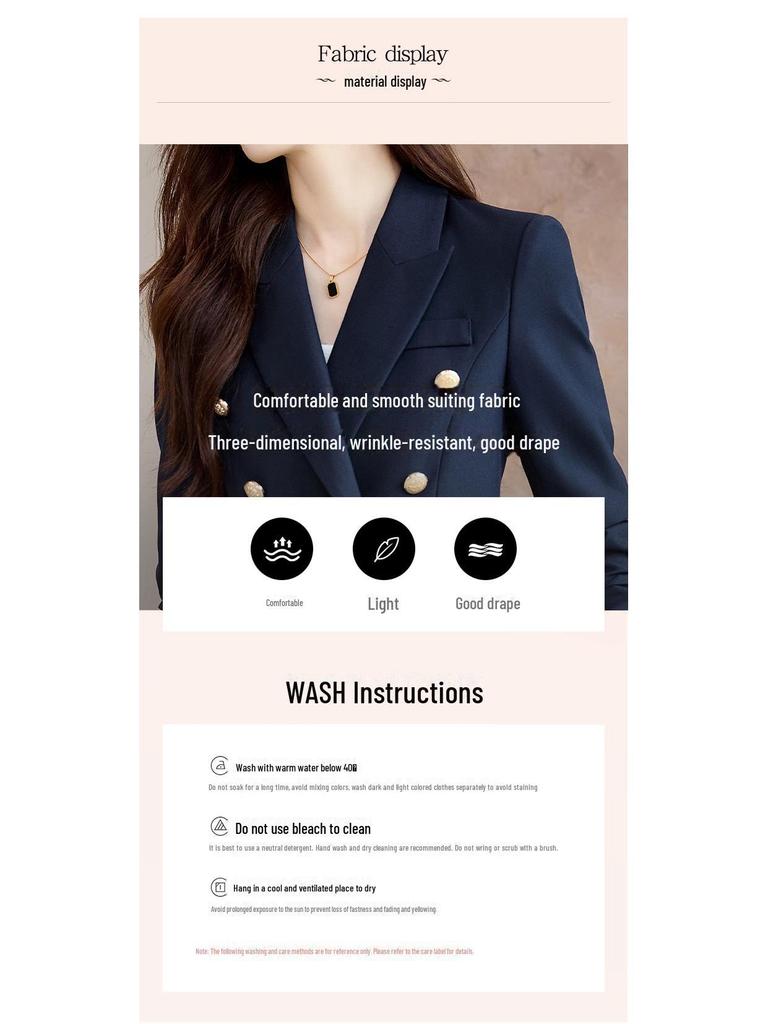 2024 Women's Gray Autumn/Winter Professional Casual Suit Jacket