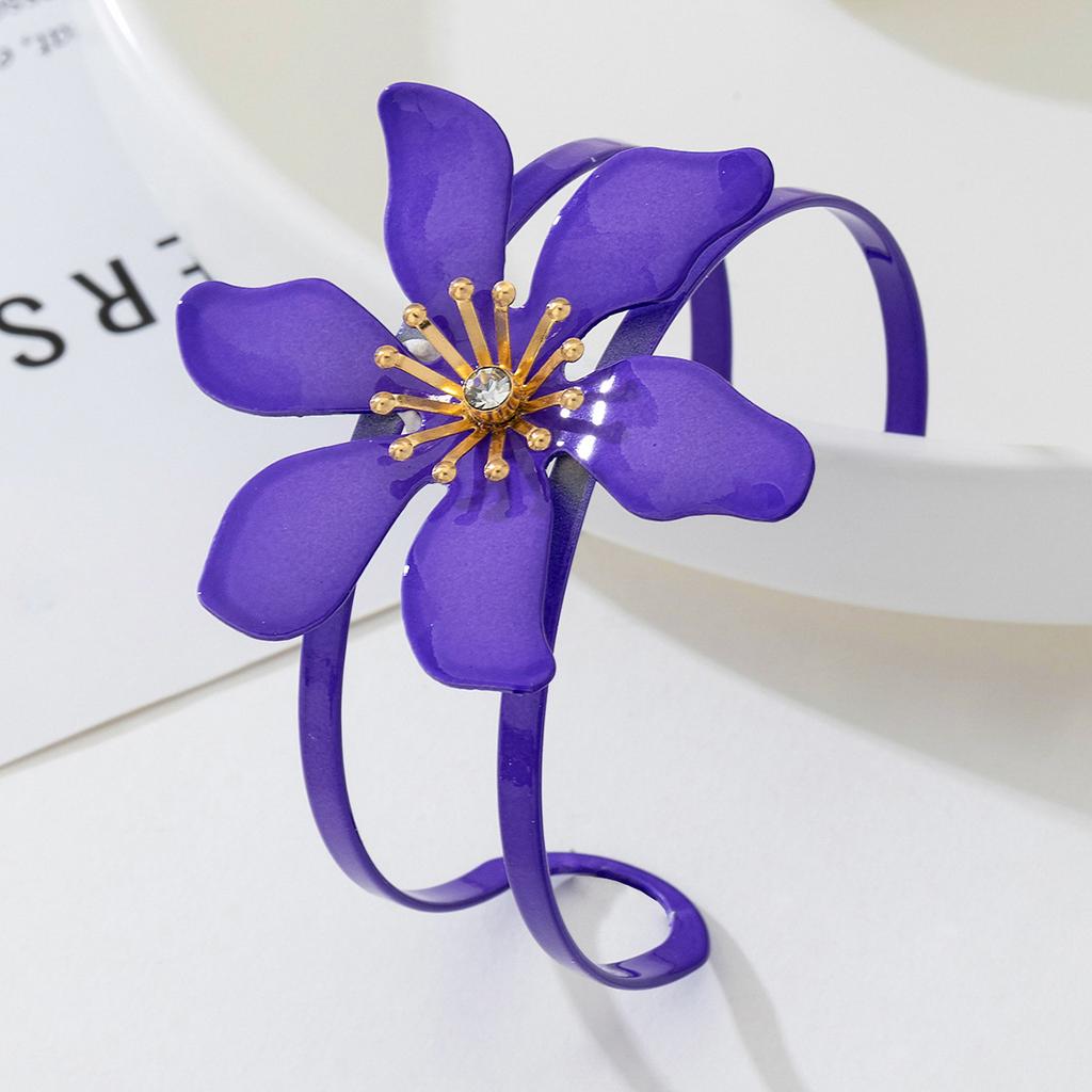 Statement Flower Cuff Bracelet and Ring Set