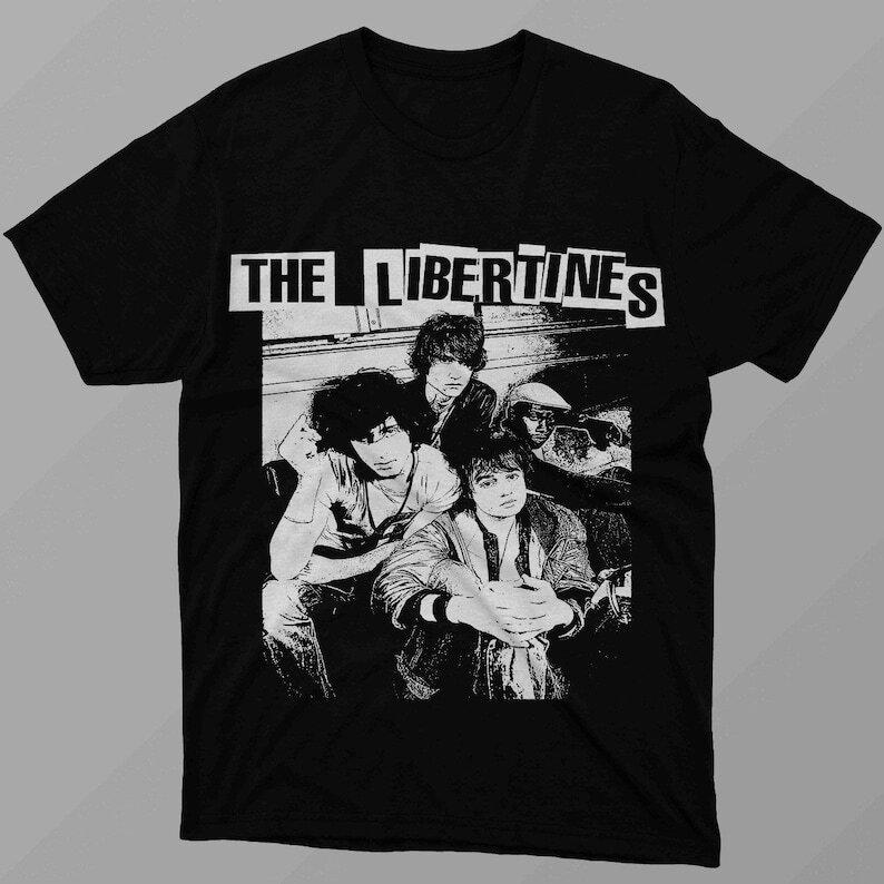 The Libertines rock band tshirt, unisex classic black shirt, gift for fan QT444 S разноцветный